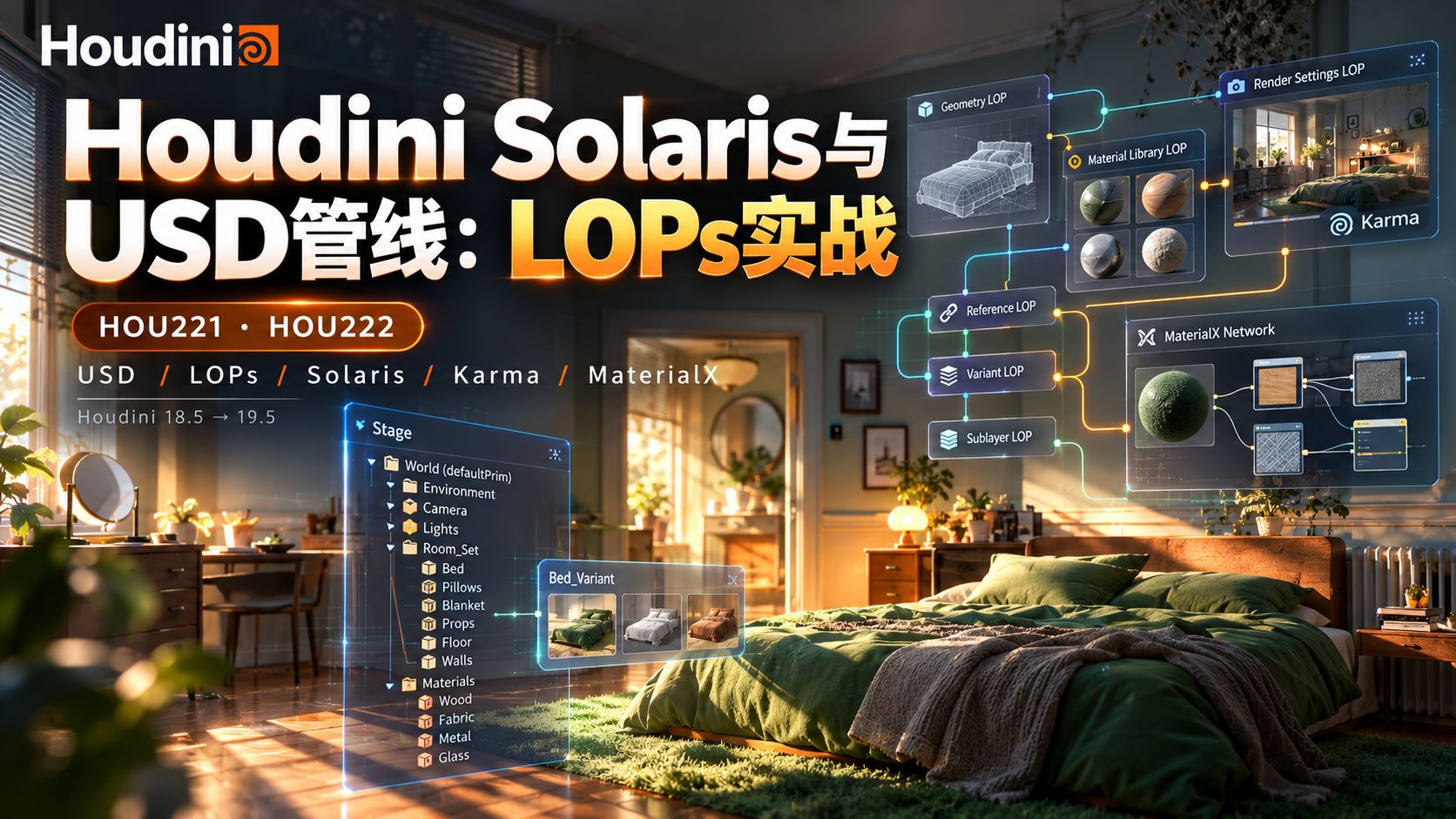 Houdini Solaris与USD管线：LOPs实战-CG Tuto