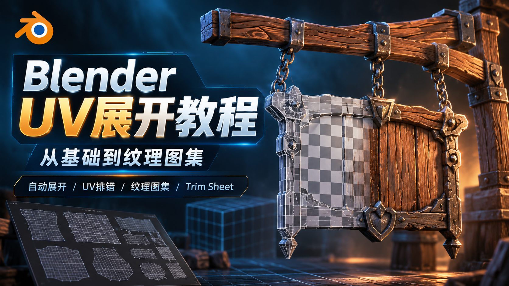 Blender UV展开教程：从基础到纹理图集-CG Tuto