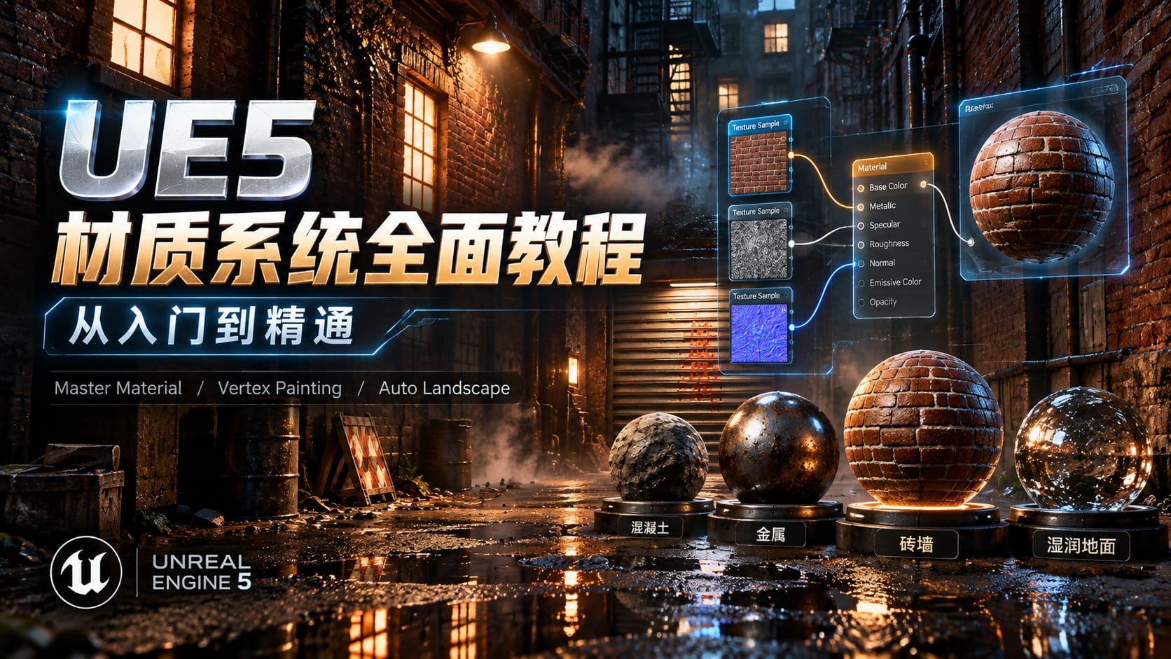 UE5 材质系统全面教程:从入门到精通-CG Tuto