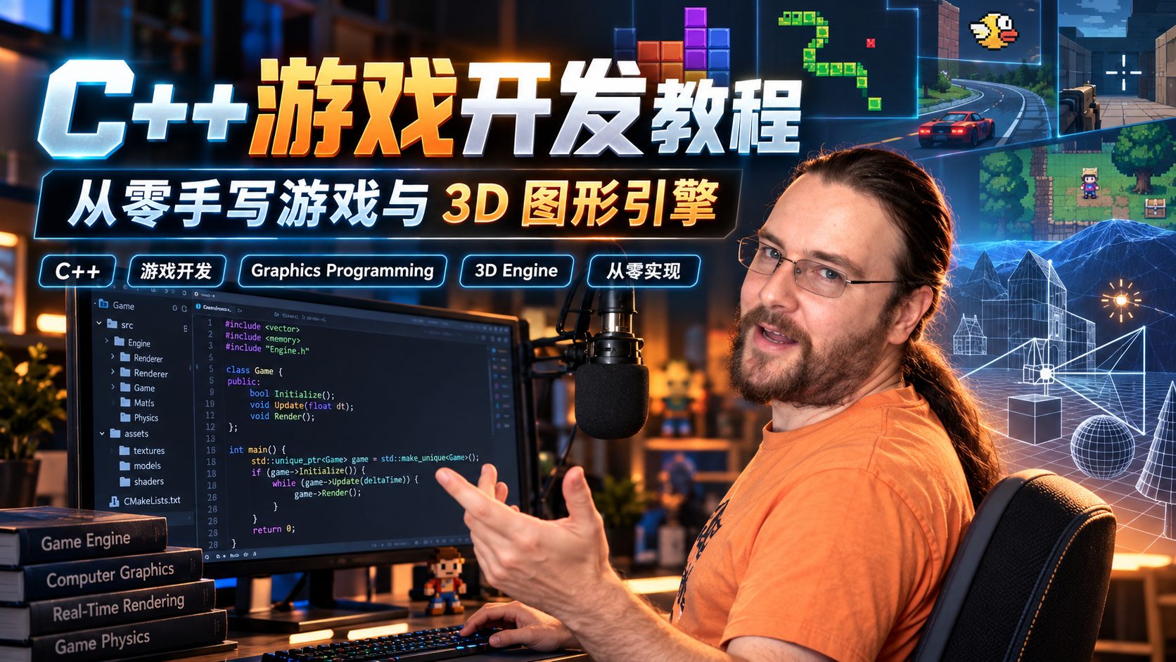 C++游戏开发教程:从零手写游戏与3D图形引擎-CG Tuto