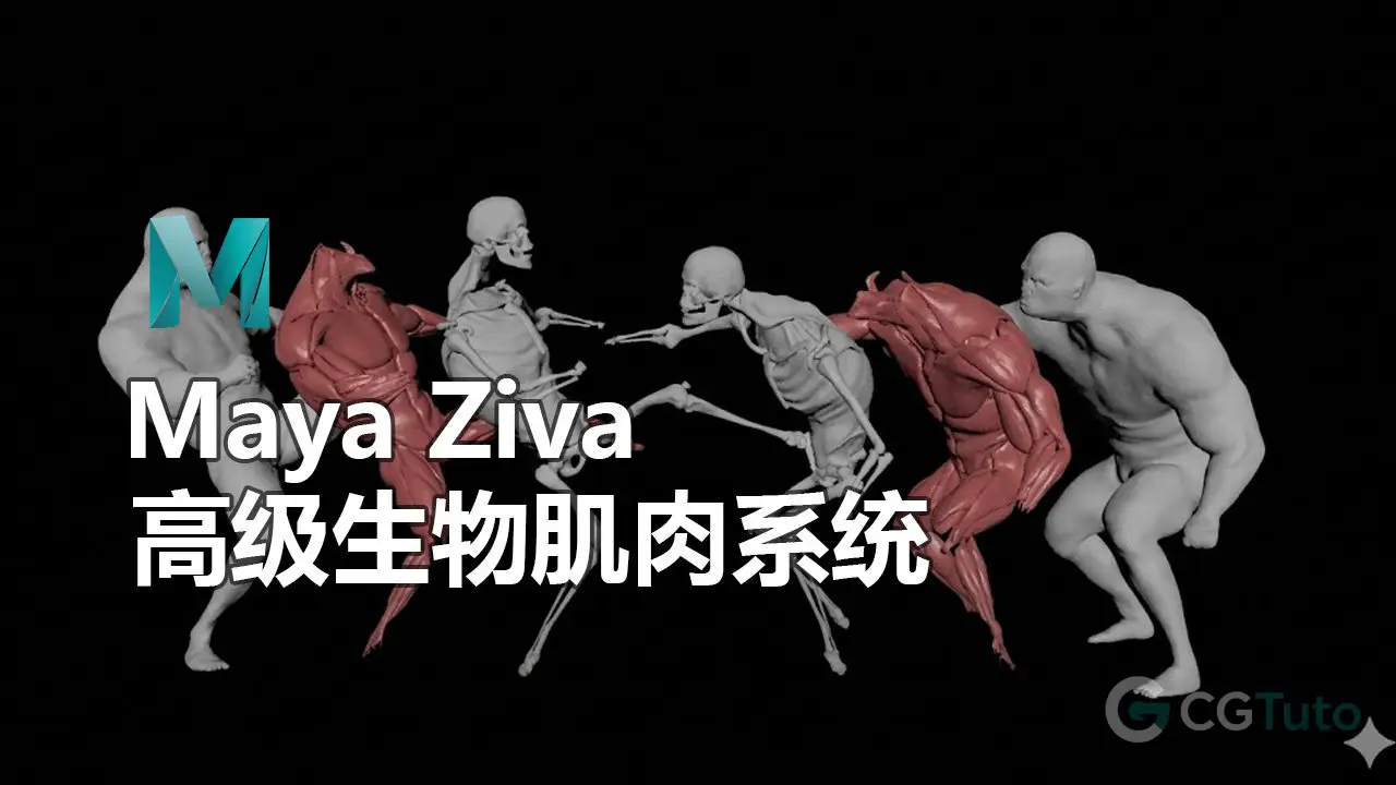 Maya Ziva 高级生物肌肉系统-CG Tuto