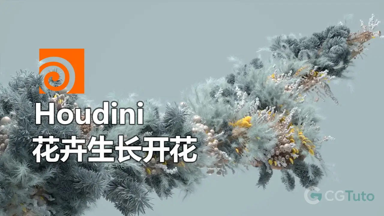 Houdini 花卉生长开花-CG Tuto