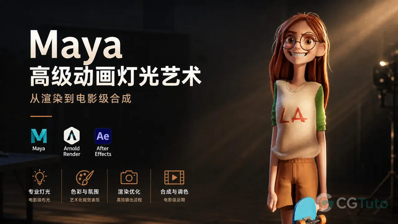 Maya高级动画灯光艺术：从渲染到电影级合成-CG Tuto