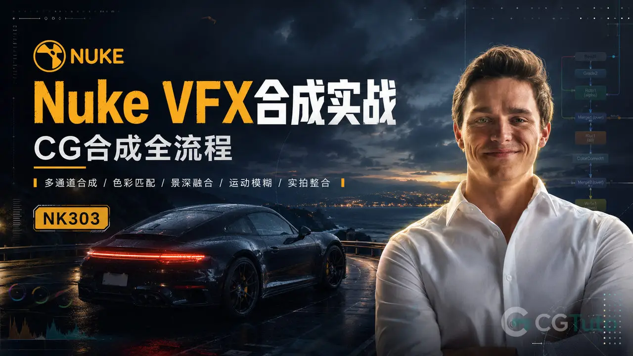 Nuke VFX合成实战：CG合成全流程 - NK303-CG Tuto