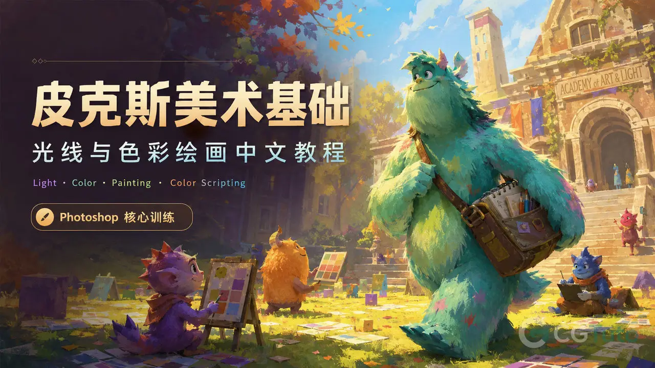 皮克斯美术基础：光线与色彩绘画中文教程-CG Tuto