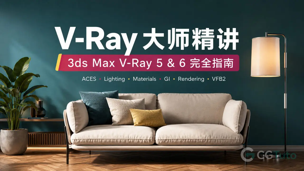 V-Ray 大师精讲：3ds Max V-Ray 5 & 6 完全指南-CG Tuto