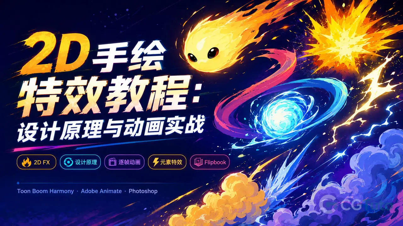 2D 手绘特效教程：设计原理与动画实战（13部合集）-CG Tuto