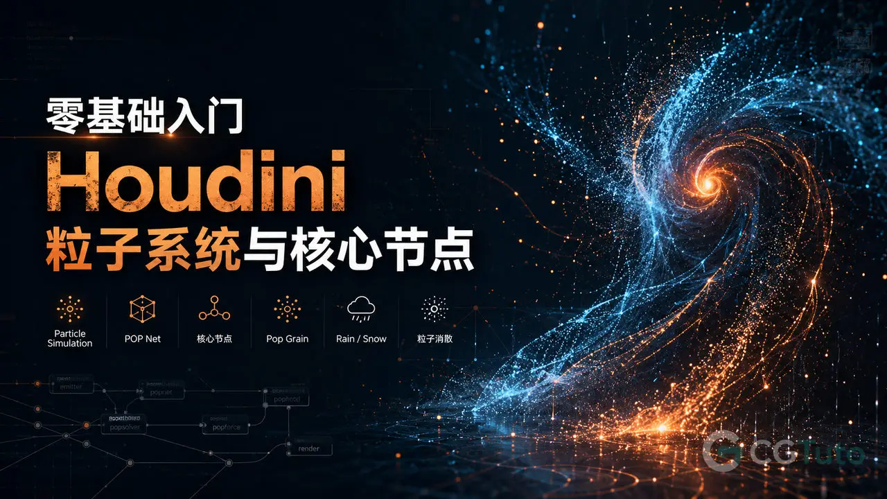 零基础入门 Houdini 粒子系统与核心节点-CG Tuto