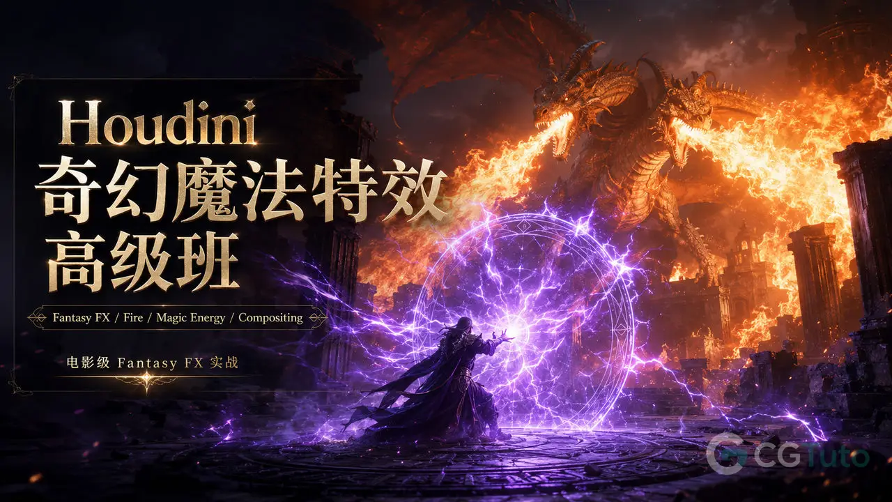 Houdini 奇幻魔法特效高级班-CG Tuto