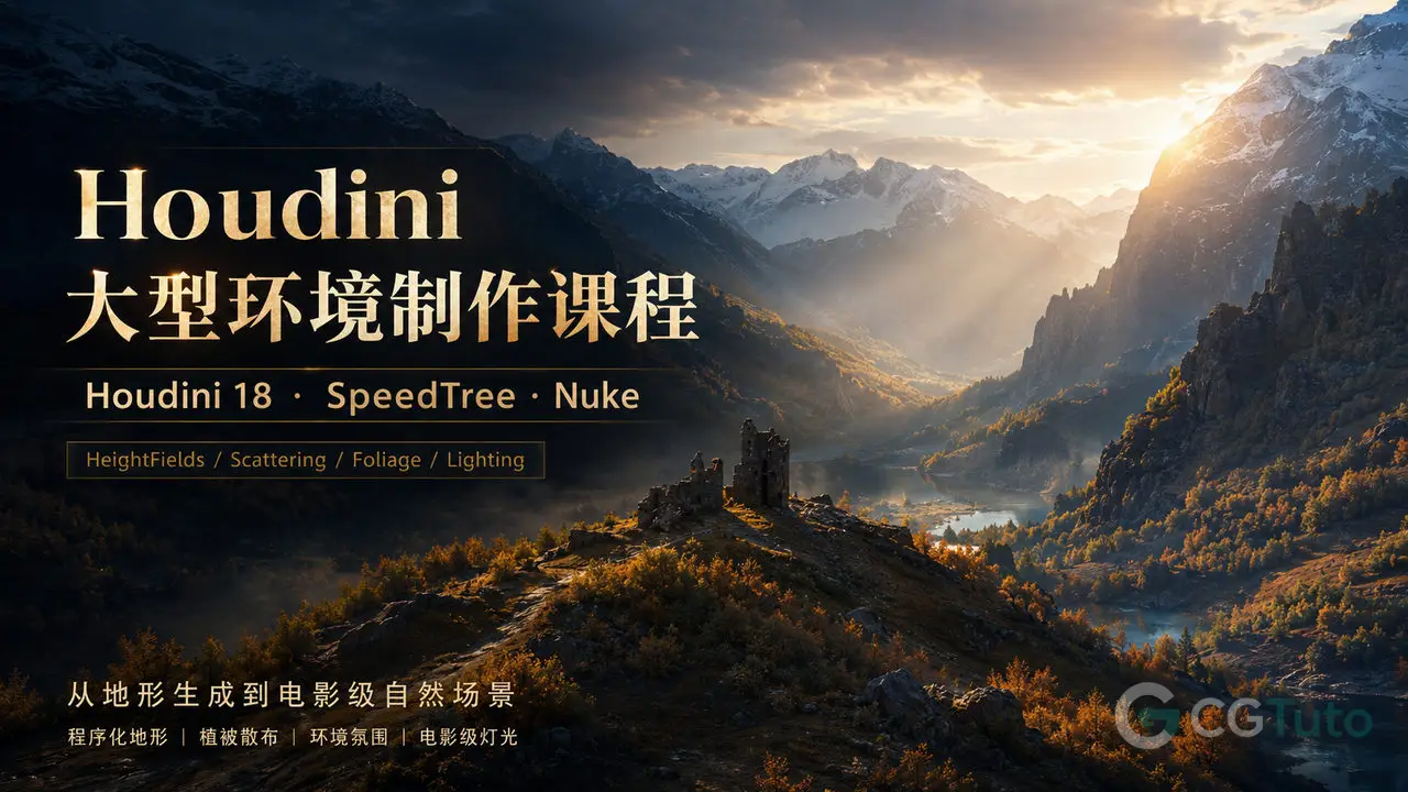 Houdini 大型环境制作高级课程-CG Tuto