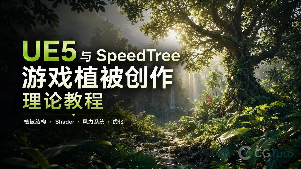 UE5 与 Speedtree 游戏植被创作理论教程-CG Tuto