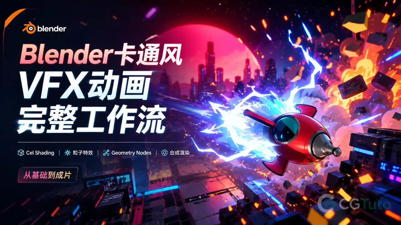 Blender卡通风VFX动画完整工作流-CG Tuto