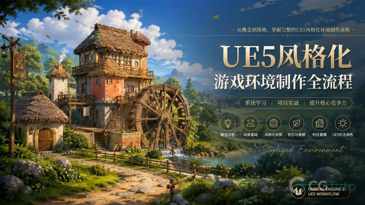 UE5风格化游戏环境制作全流程-CG Tuto
