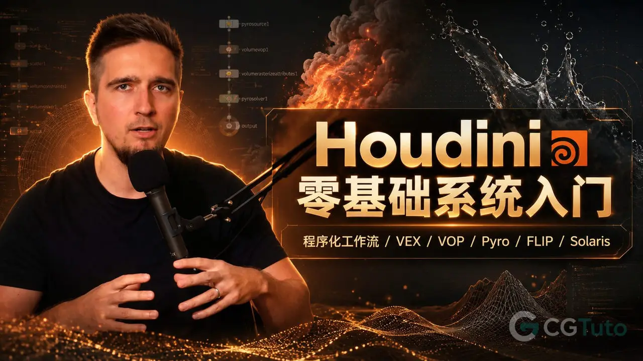 Houdini Fundamentals 零基础系统入门-CG Tuto