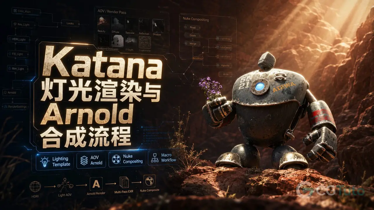 Katana灯光渲染与Arnold合成流程-CG Tuto