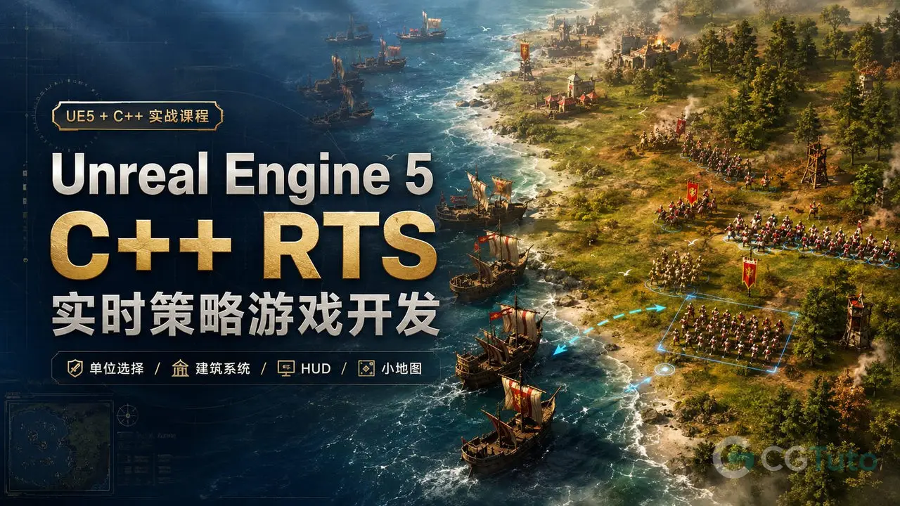 Unreal Engine 5 C++ RTS实时策略游戏开发-CG Tuto