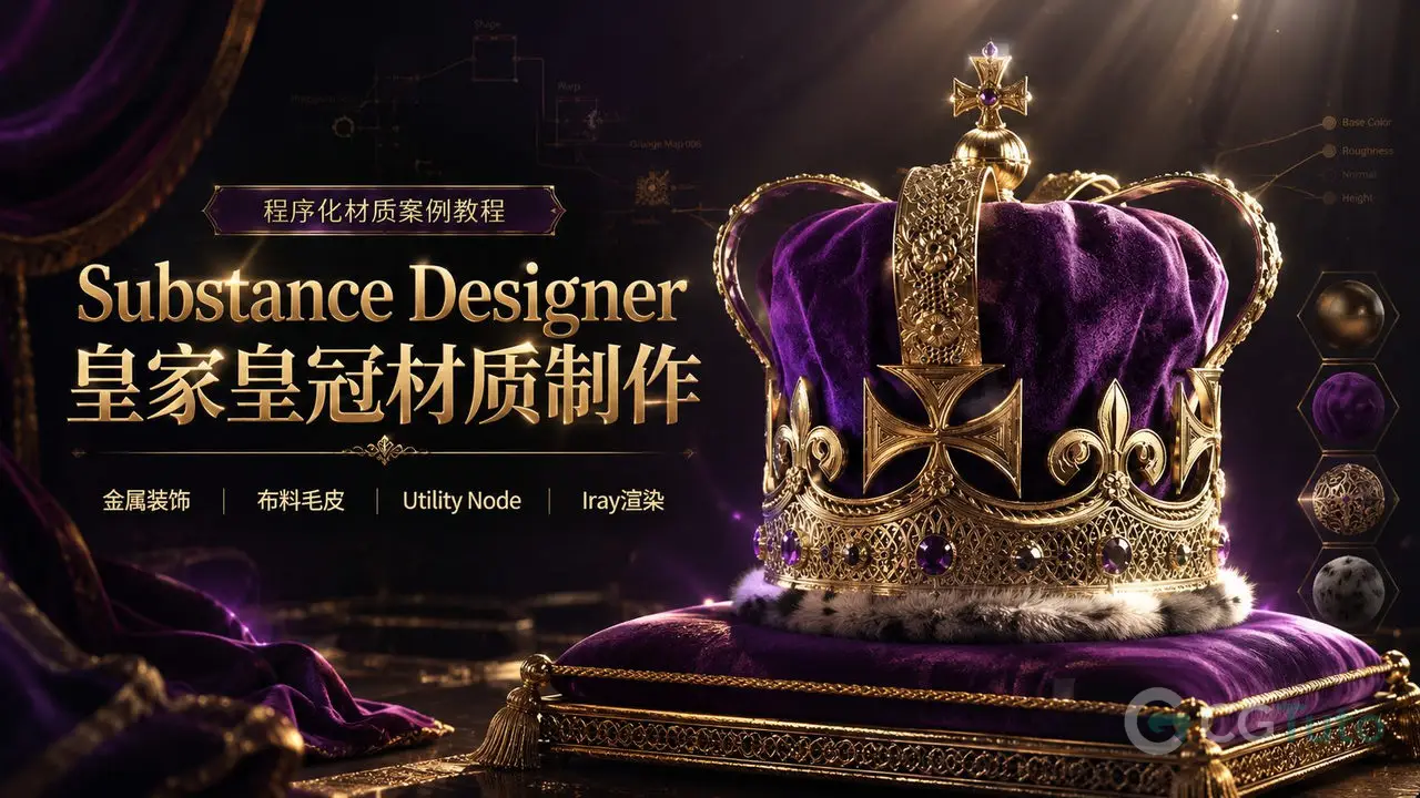 Substance Designer皇家皇冠材质制作-CG Tuto