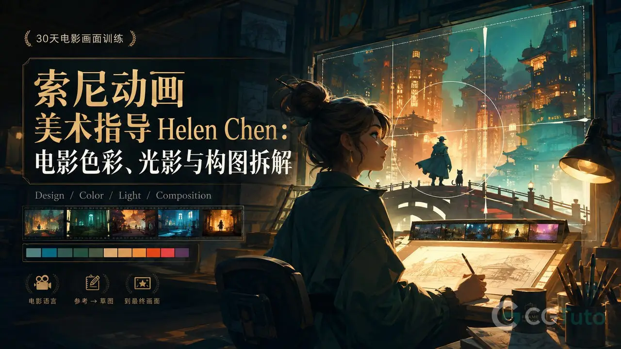 索尼动画美术指导 Helen Chen：电影色彩、光影与构图拆解-CG Tuto