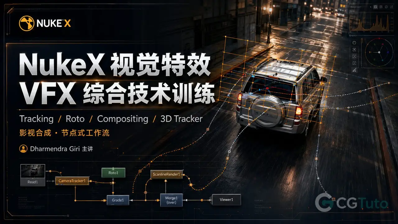NukeX 视觉特效 VFX 综合技术训练-CG Tuto
