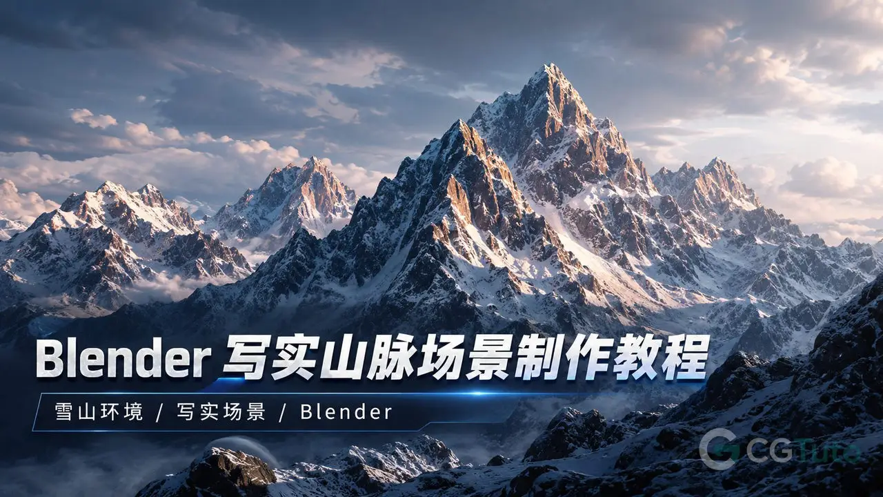 Blender写实山脉场景制作教程-CG Tuto