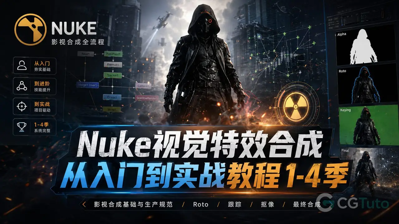 Nuke视觉特效合成从入门到实战教程 1-4季-CG Tuto