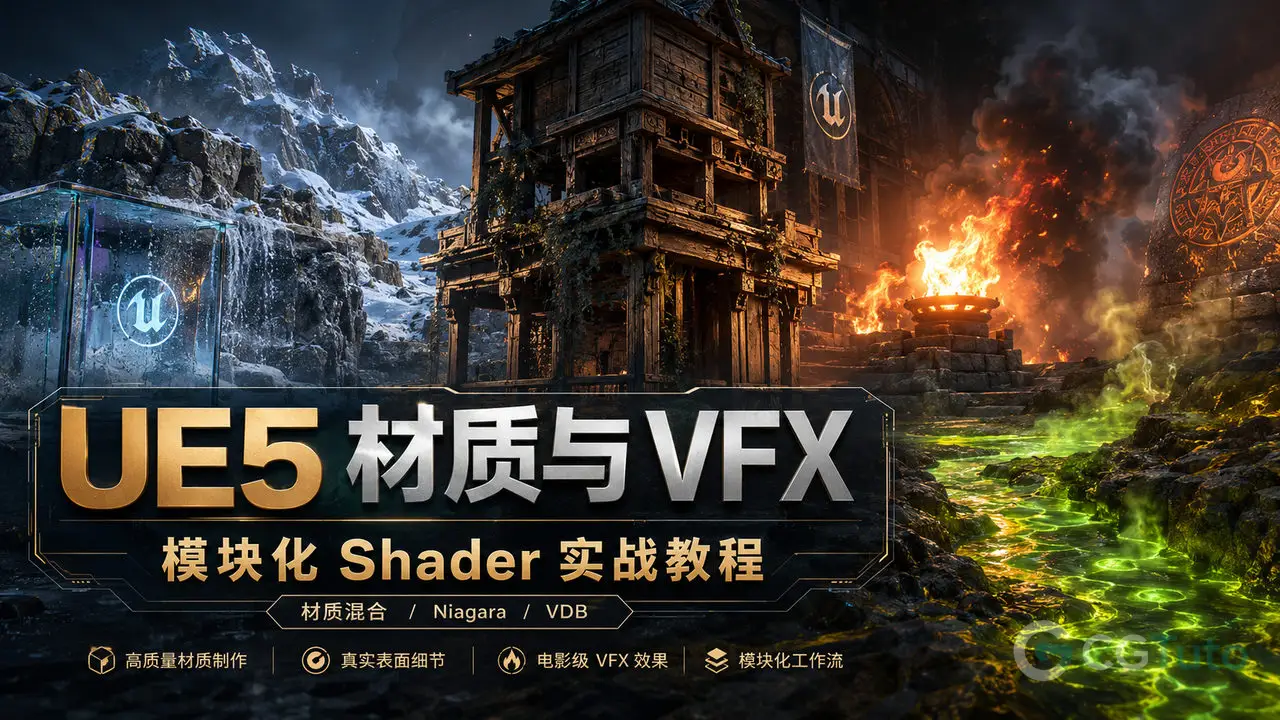 UE5 材质与 VFX 模块化 Shader 实战教程-CG Tuto
