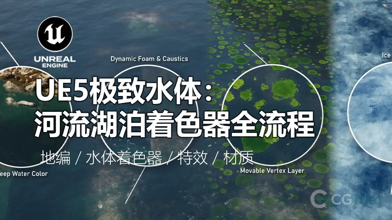 UE5极致水体：河流湖泊着色器全流程开发实战-CG Tuto
